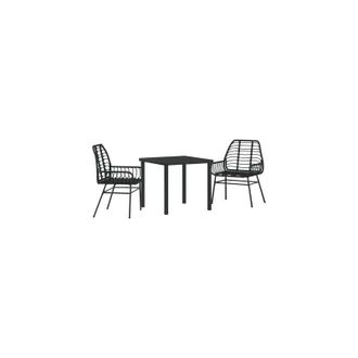 vidaXL vidaXL Garden Dining Set 9 pcs Brown Poly Rattan