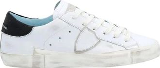 Philippe Model Low Top Sneakers met Distressed Detailing - Dames - Sneakers - Wit - 41 EU - Katoen - Schoenen