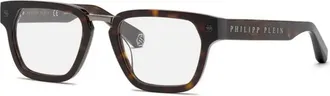 Philipp Plein Eyewear Occhiali squadrati con logo - Marrone