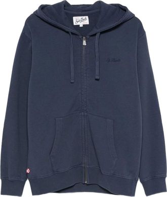 MC2 Saint Barth Sweatshirt met rits - Heren - Vesten met rits - Blauw - L - Katoen - Hoodies & sweatvesten