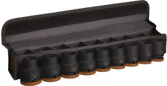 Bosch Juego De 9 Llaves De Vaso Pro Impact (63 X 56 Mm, Accesorios Profesionales Para Taladro Y Destornillador) - Bosch