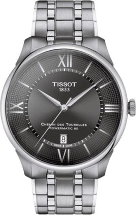 Tissot Chemin Des Tourelles Powermatic 80 42mm Automatic Grey Dial Steel Mens Watch T139.407.11.068.00