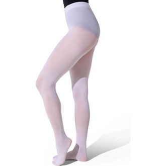 Capezio Ultra Soft Footed Tight in White at Nordstrom, Size Large/x-Large