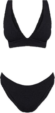 Hunza G Clara tweedelige badkleding - Dames - Bikinis - Zwart - ONE Size - Tweed - Badmode