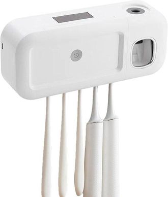 OEM Porta Spazzolini Uv - Sterilizzatore E Pulitore Per Spazzolini Da Parete, Dispenser Automatico Di Dentifricio, Pulitore Intelligente Per Spazzolini Uv