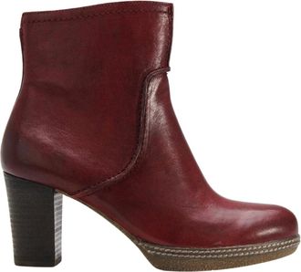 Gabor Enkellaarsjes met rits - Dames - Schoenen - Rood - Maat: 35 EU Su&egrave;de