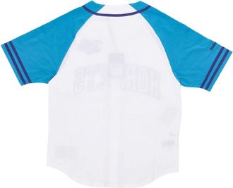 Mitchell & Ness Practice Day Button Front Jersey - Heren - T-shirts - Wit - L - Katoen - Tops