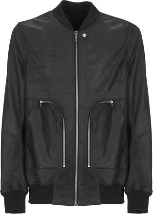 Rick Owens Heren, Jassen, Zwart, Maat: XL Leer