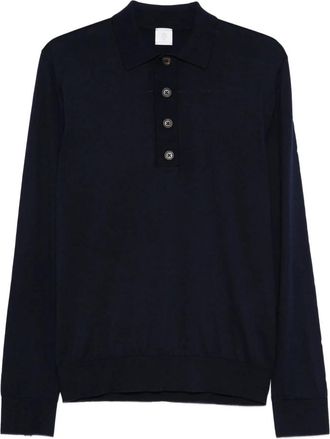 Eleventy Polo shirt van katoen/cashmere - Heren - Polos - Blauw - S - Katoen - Tops
