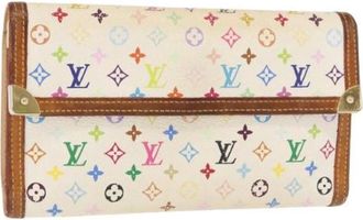 Louis Vuitton Pre-owned Wallets, female, White, Size: ONE SIZE Pre-owned Canvas Wallet