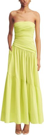 Shona Joy Campbell Strapless Tiered Maxi Dress