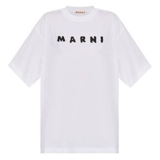 Marni Scribbled Logo Jersey Cotton T-Shirt