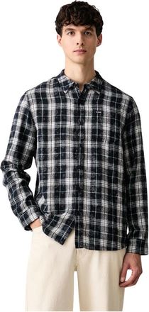 Guess Camisa de cuadros con botones - Shirts - Hombre - Azul - 2XL