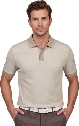 HUGO BOSS Black H-Parlay korte mouw polo beige