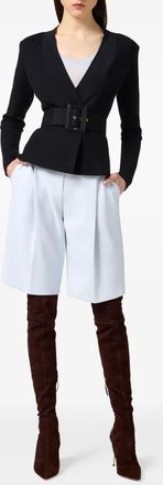 Elisabetta Franchi Womens Sweater With Belt - Black viscose - Size EU 44 (Womens)