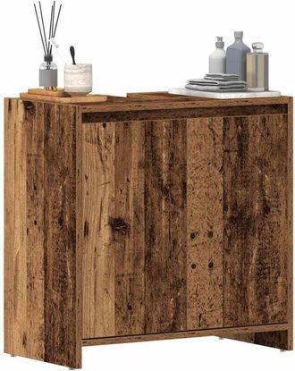 vidaXL Mobile Lavabo Bagno Legno Antico 60x33x60 cm Legno Multistrato - Vidaxl