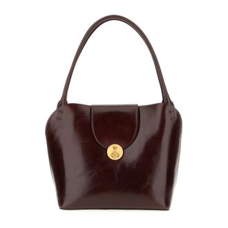 Versace Shoulder Bags, female, Brown, Size: ONE SIZE Vivian Leather Shoulder Bag