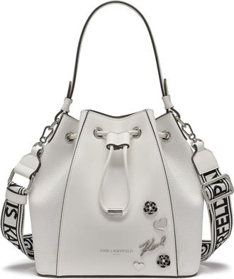 Karl Lagerfeld Adele Bucket in White/silver at Nordstrom