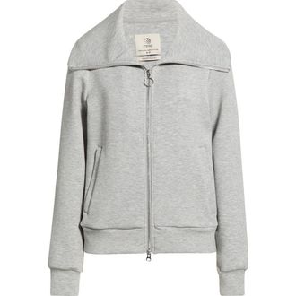 Lord & Taylor Dreamweave Oversize Zip Jacket in Heather Concrete at Nordstrom, Size X-Small
