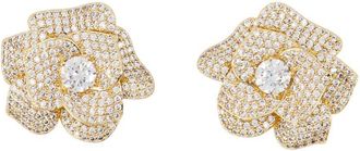 Self Portrait Crystal Flower Earrings