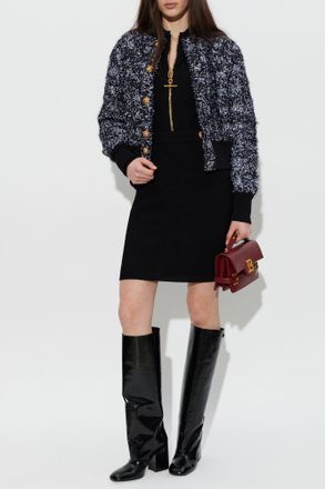 Balmain Skirt With Decorative Buttons, Womens, Pink