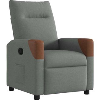 vidaXL Sill&oacute;n Reclinable De Tela Gris Oscuro Vidaxl