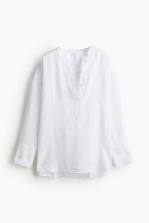 H&M Schlupfbluse aus Leinen - White