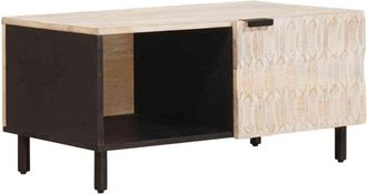 vidaXL Coffee Table White 80 x 50 x 40 cm Solid Mango Wood vidaXL