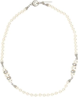 Alessandra Rich Pearl Necklace - Dames - Kettingen - Wit - ONE Size - Accessoires