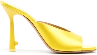 Off-white 100mm Pop Lollipop satin sandals - women - Leather/Leather/Fabric - 35.5 - Yellow