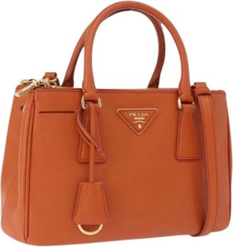 Prada Pre-owned Hand Bag - Dames - Vintage Handtas - Oranje - ONE Size - Leer - Vintage