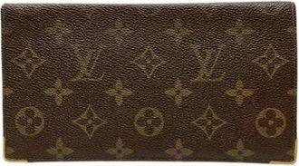 Louis Vuitton Pre-owned Porte Chequier Double Monogram Portemonnee - Dames - Vintage Accessoires - Bruin - ONE Size - Vintage