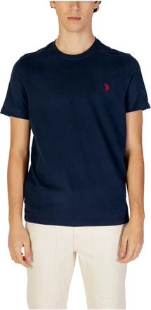 U.S.Polo Association U.S. Polo Assn., T-Shirts, male, Blue, Size: 2XL Blue Cotton Round Neck T-Shirt