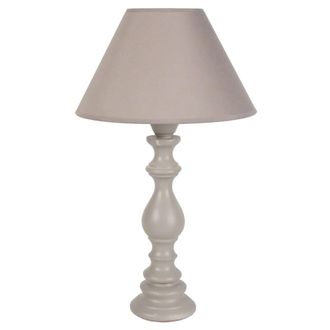 Tosel L&aacute;mpara de mesamadera Alt.43cm taupePantalla: taupe
