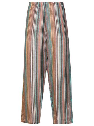 Amir Slama Broek met wijde pijpen en jacquard - Veelkleurig