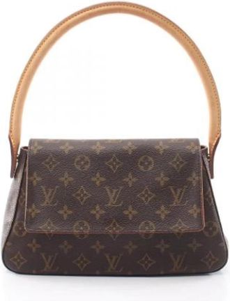Louis Vuitton Tweedehands Canvas Louis Vuitton tassen - Dames - Vintage Schoudertas - Bruin - ONE Size - Vintage