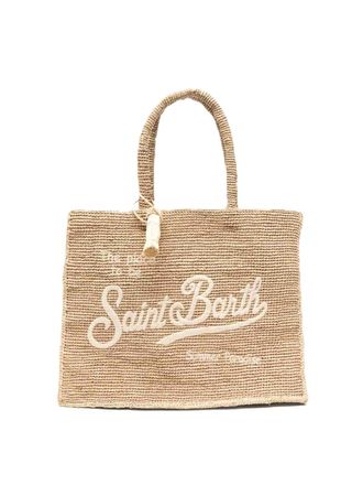 MC2 Saint Barth Vanity border raffia shoulder bag