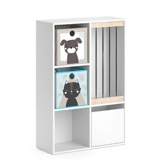 Vicco Estanter&iacute;a Infantil Luigi, Blanco, 72 X 107.8 Cm Con 2 Cajas Plegables Opt.4 Vicco