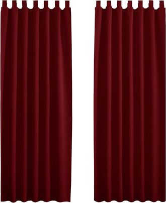 OEM Cortinas Opacas - Rojas, Decoraci&oacute;n Para Ventanas De Sala De Estar, Bloquean La Luz, Protecci&oacute;n Uv, Opacas, Para El Hogar, Dormitorio, Puerta, Ahorro 