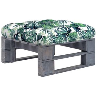 vidaXL Otomana De Jard&iacute;n De Palets Madera De Pino Impregnada Gris Vidaxl