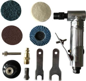 OEM Apto Para Uso Con Aire Comprimido, Amoladora Angular Con Codo De 90&deg; - Entrada De Aire De 1/4 - Con Disco Abrasivo De 2 - Amoladora Neum&aacute;tica Con Mand