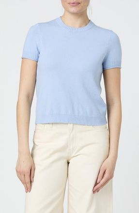 French Connection Crewneck Short Sleeve Sweater in Cashmere Blue at Nordstrom Rack, Size X-Large