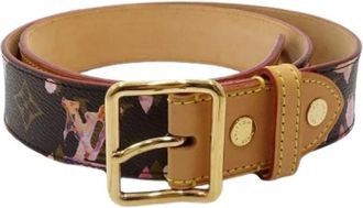 Louis Vuitton Pre-owned Monogram Canvas Belt - Dames - Vintage Accessoires - Bruin - ONE Size - Vintage