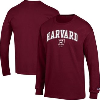 Champion Mens Champion Crimson Harvard Crimson Arch Over Logo Long Sleeve T-Shirt at Nordstrom, Size Xx-Large