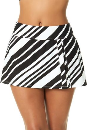 Anne Cole Womens Bardot Stripe Banded Side Skirted Swim Bottom at Nordstrom, Size X-Small