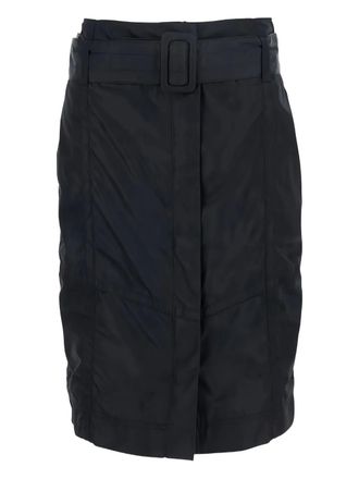 Pinko belted skirt - women - Polyester/Cotton - 38 - Black