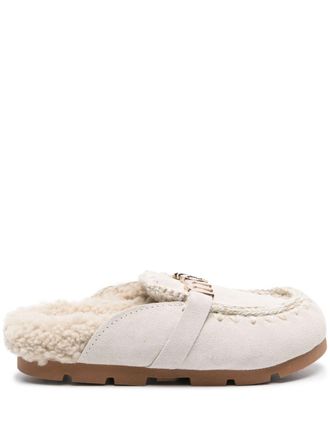 Mou Slippers con applicazione - Toni neutri