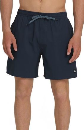 Quiksilver Everyday 17 Solid Stretch Swim Trunks in Total Eclipse at Nordstrom, Size Xx-Large
