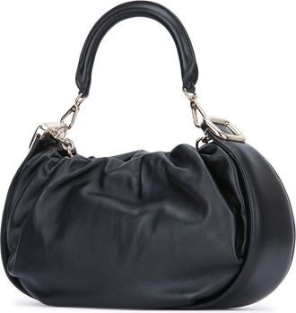 Roger Vivier Womens Viv Choc Royale Hobo Black Leather