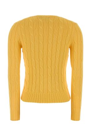 Polo Ralph Lauren Womens Dark Yellow Cotton Sweater 507 Exterior: Maglieria
